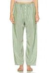 Bode Sylvan Stripe Pant In Green