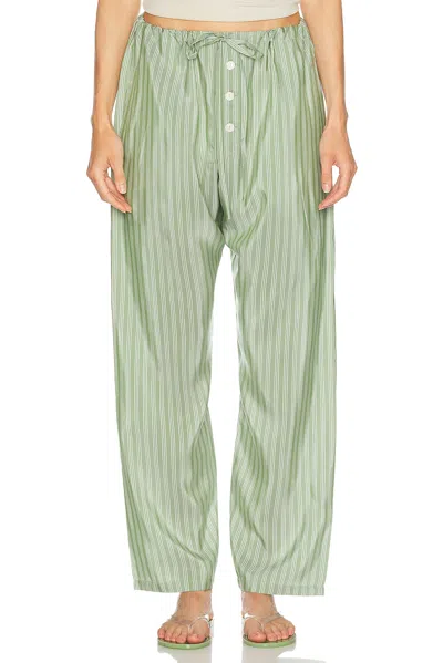 Bode Sylvan Stripe Pant In Green