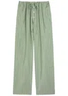 Bode Sylvan Striped Silk Trousers In Multi