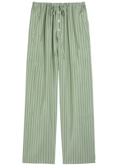 Bode Sylvan Striped Silk Trousers In Multi