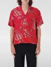 Bode Man Shirt Red Size L Viscose In 红色