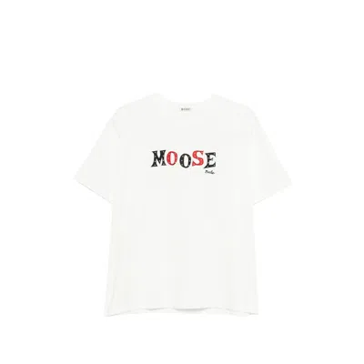 Bode T Shirts White In Burgundy