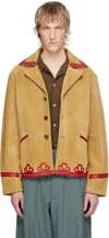 Bode Brown Regular Fit Jacket In Tan