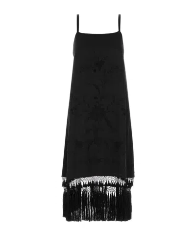 Bode Tassel Dress In Black