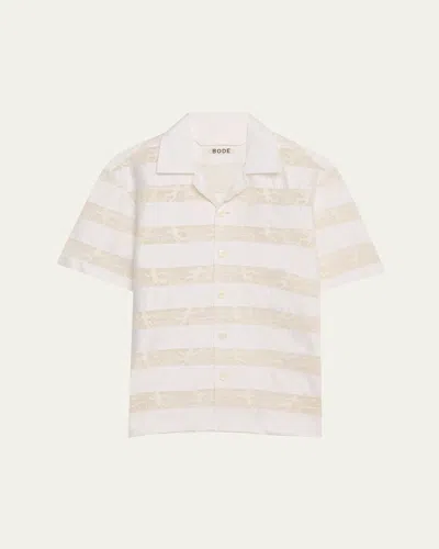 Bode Tennis Lace Shirt In Cream