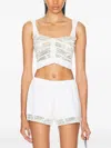 Bode Tennis Lace Tank Top In White