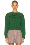 Bode Theatre Crewneck Sweater In Green
