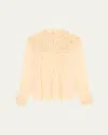 BODE THREADWORK TIPPET TAPE LACE BLOUSE