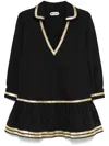 Bode Embellished Cotton-poplin Mini Dress In Black