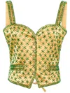 Bode Embroidered-design Tank Top In Green