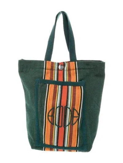 Pre-owned Bode Top Handle Bag In Green