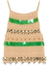 Bode Gold Calypso Midi Dress In Gold Gold