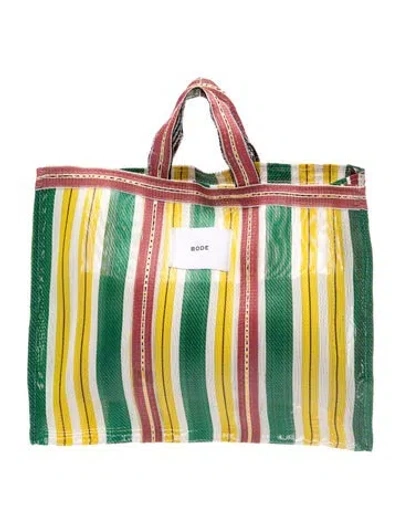 Pre-owned Bode Tote In Green