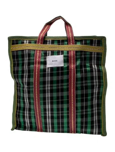 Pre-owned Bode Tote In Green