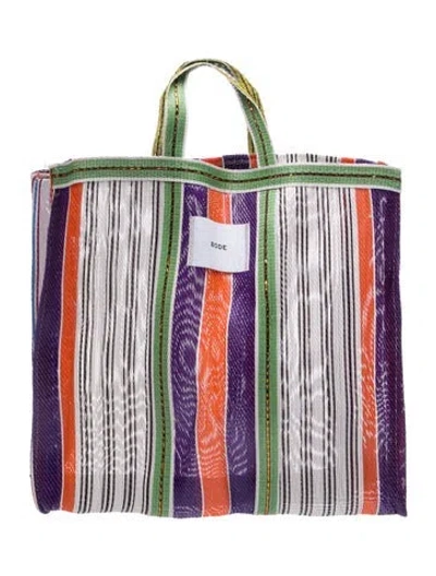 Pre-owned Bode Tote In Purple