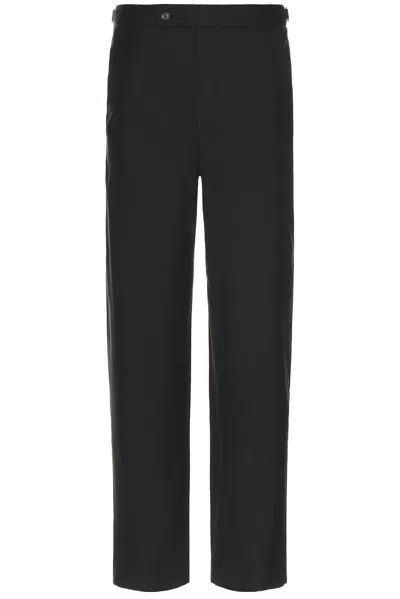 Bode Tropical Wool Side Buckle Trousers In Blue