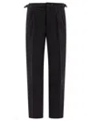 Bode Pleated Buckle-detailing Trousers In Gray