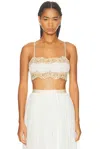 Bode Trousseau Lace Bra Top In White
