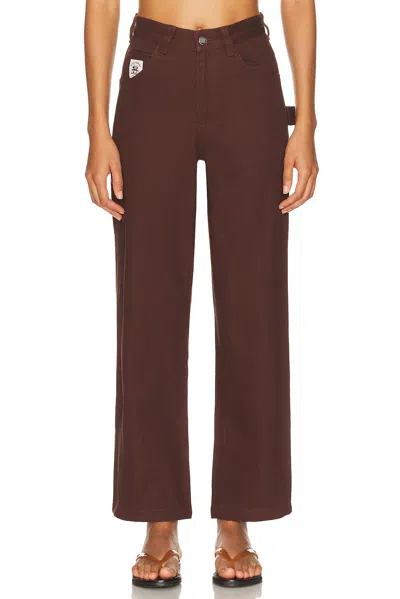 Bode Twill Knolly Brook Trouser In Brown