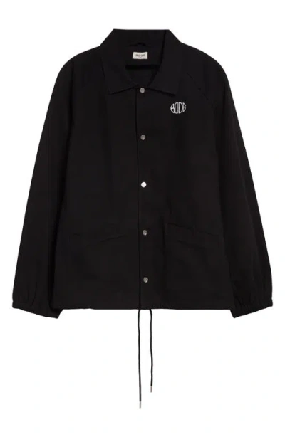 Bode Twill Track Jacket In Black