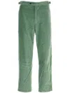 Bode Pantalone In Velluto Verde Uomo In Green