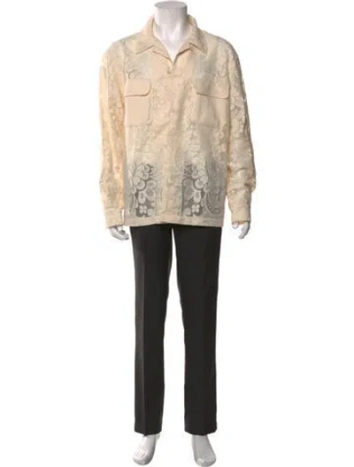 Pre-owned Bode Vintage Lace Shirt W/ Tags In Neutrals