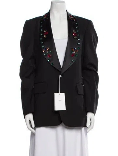 Pre-owned Bode Virgin Wool Blazer W/ Tags In Black