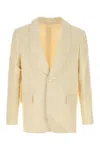 Bode Viscose-blend Blazer For Men In Yellow