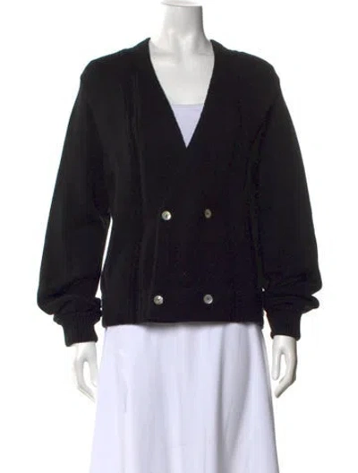 Pre-owned Bode V-neck Sweater In Black