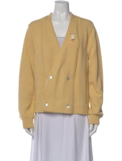 Pre-owned Bode V-neck Sweater In Neutral