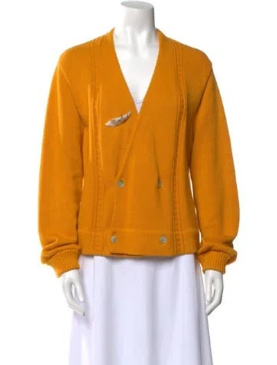 Pre-owned Bode V-neck Sweater In Orange