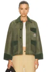 Bode Waxed Craft Jacket In Green