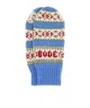 Bode Men Embroidered Wool Wedgewood Gloves In Blue