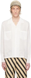 Bode Boxy Shirt In White