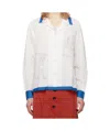 Bode White Club Champion Long Sleeve Shirt In White
