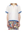 Bode Club Champion Shirt In White/blue