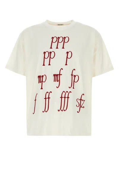 Bode Men White Cotton Oversize Composer T-shirt In Neutral