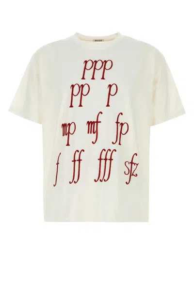 BODE WHITE COTTON OVERSIZE COMPOSER T-SHIRT