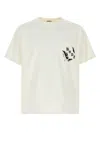 Bode Men White Cotton Oversize Leaf T-shirt In Neutral