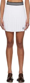 Bode White Court Miniskirt In White Black