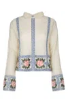 Shop Bode White Floral-embroidered Shirt