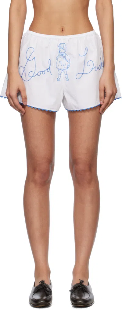 BODE WHITE LUCKY BABY SHORTS