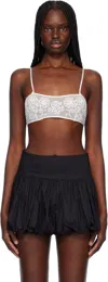 Bode White Middlemist Bra In Cream Cream