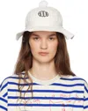Bode White Paneled Grandfather Bucket Hat In White White
