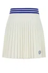 Bode White Piquet Court Mini Skirt In White