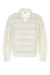 Bode White Poplin Shirt In White