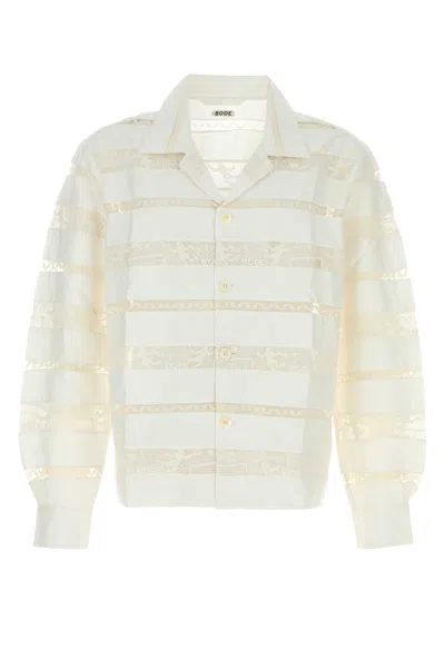 Bode White Poplin Shirt In Neutral