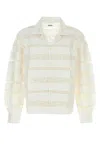 Bode White Poplin Shirt In White