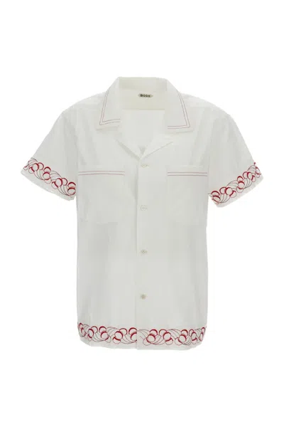 Bode White Regular Embroidered Shirt
