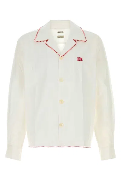 Bode White Regular Solid Shirt